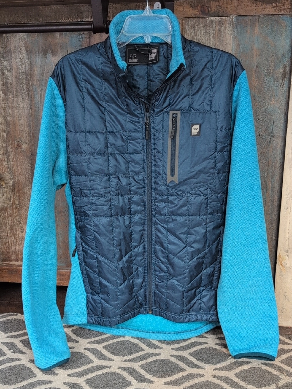 Orage Morrison Hybrid Jacket Quilted Puffer Chest Fleece Sleeves - Men's Large